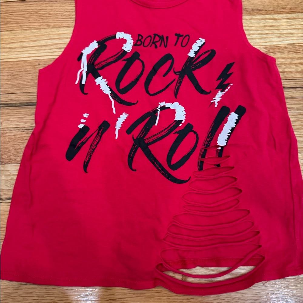 Girls Red 'Born to Rock' Tank Top